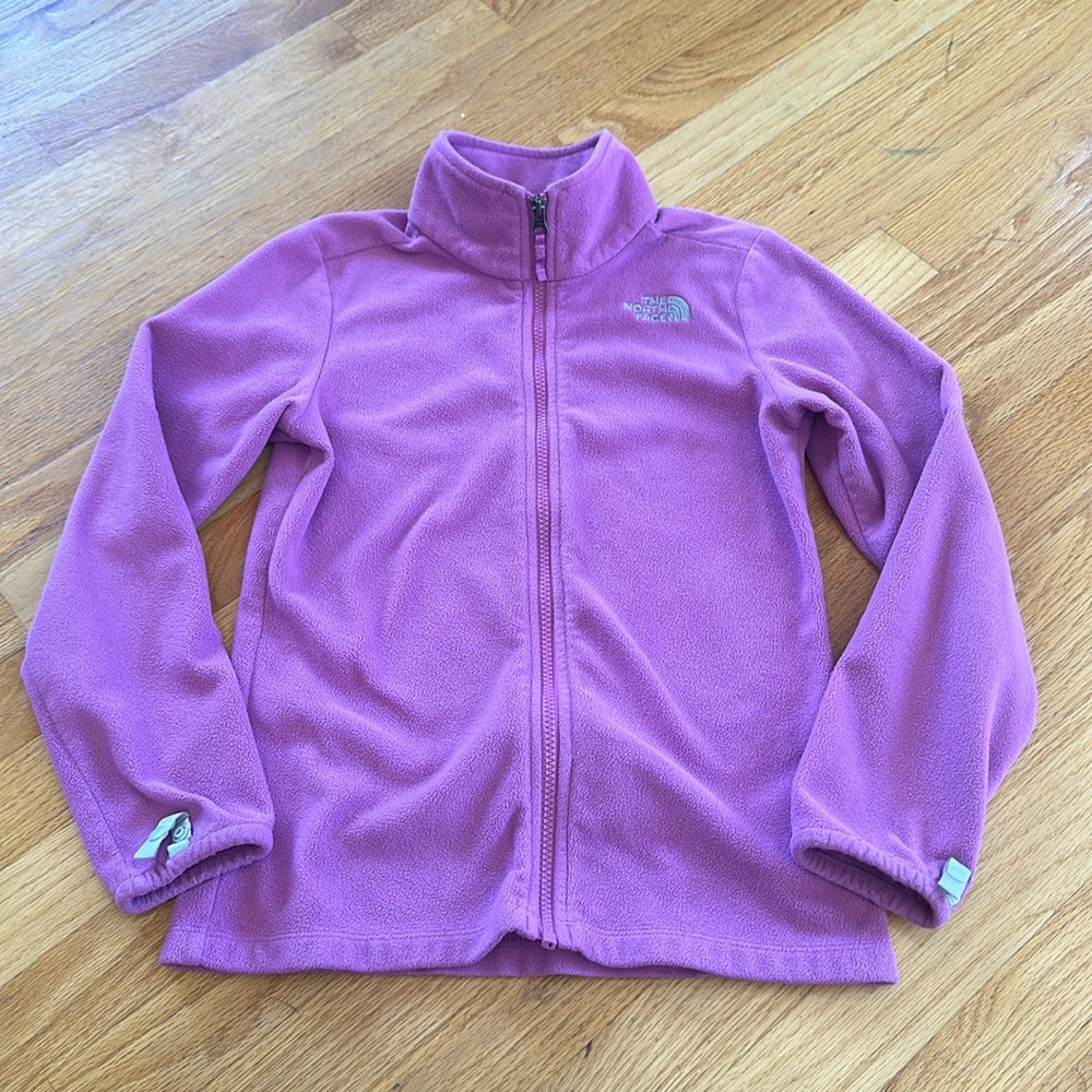 Girls purple north face fleece